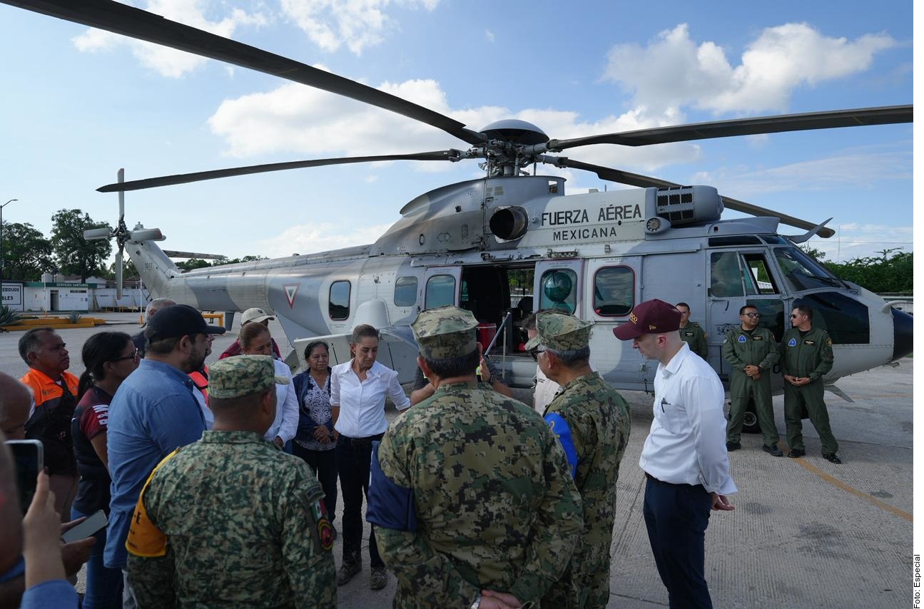 Visita Sheinbaum El Higo, en Veracruz, tras lluvias 